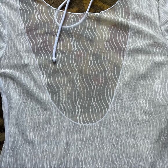 White sheer coverup - Picture 5 of 6